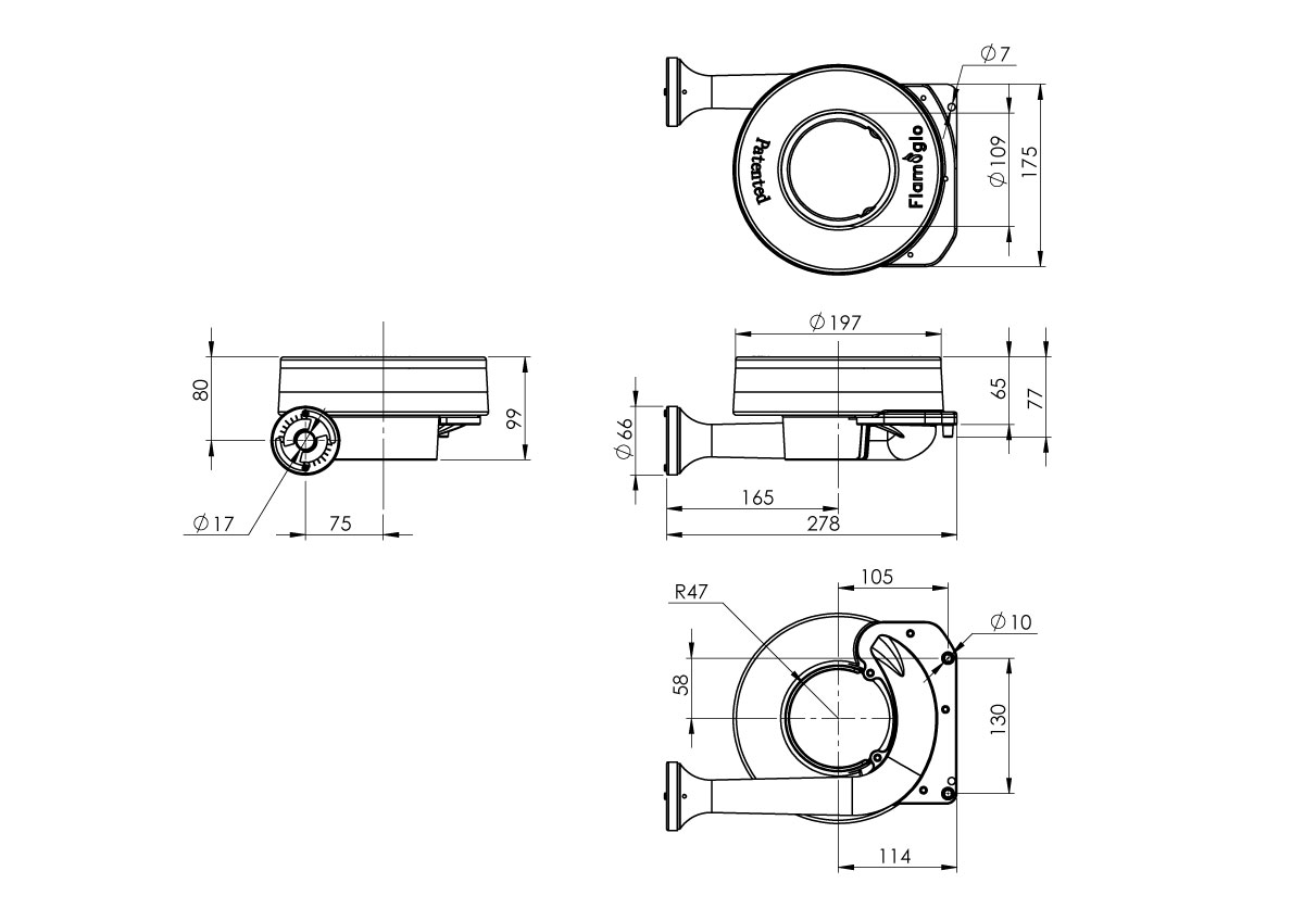 ABC Range Burner Dimensions
